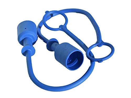 Grunge Armor | 6-Pack | Dust Cap, Fits Male ISO/Pioneer Style Hydraulic Quick disconnects Like 8010-4, 6602-8-10, and Others. Blue Molded Cap with Retention Ring Keeps Cap Attached to Hose