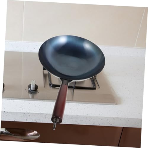 Sartén Wok de hierro antiadherente con mango miniatura 6