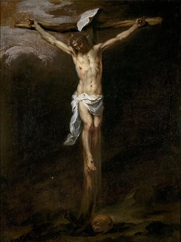 Toile Le Christ crucifié Murillo pour décoration de salon et tableau paysage 60x90