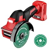 Cordless Cut Off Tool Compatible with Milwaukee 18V Battery, 18,000 RPM Brushless Motor, 4' Blades (2pcs) with Dust Cover, 1.2mm Max Blade Thickness for Wood/Metal/Plastic【BATTERIES NOT INCLUDED】