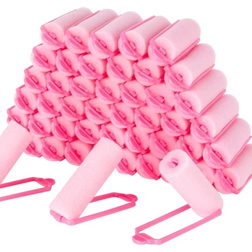 MAQIHAN 40PCS Foam Hair Rollers - 0.98 Inch Sponge Rollers for Heatless Hair Curler for Short/Long Hair Sleep rolos para cabello Small Sponge Curlers Soft Sleeping Thin Curl Overnight rulos