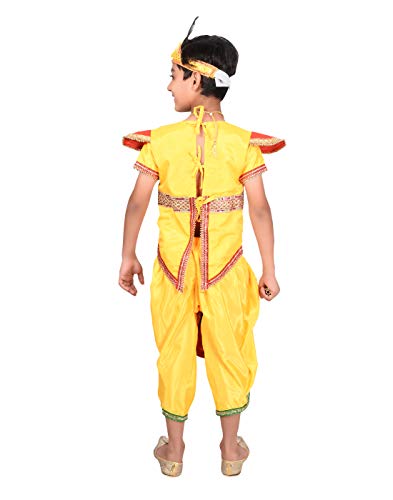 Image of AHHAAAA Cotton Silk Raja Krishna Dress Kurta with Dhoti Pant for Boys 220