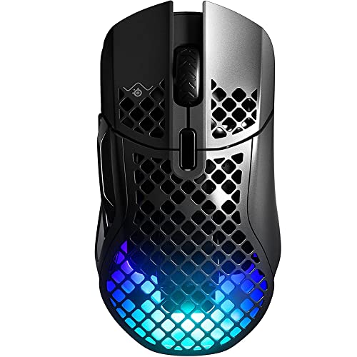 Image of SteelSeries Aerox 5 Wireless - Lightweight Wireless Gaming Mouse - 18000 CPI - TrueMove Air Optical Sensor - Ultra-Lightweight Water Resistant Design - 180+ Hour Battery Life