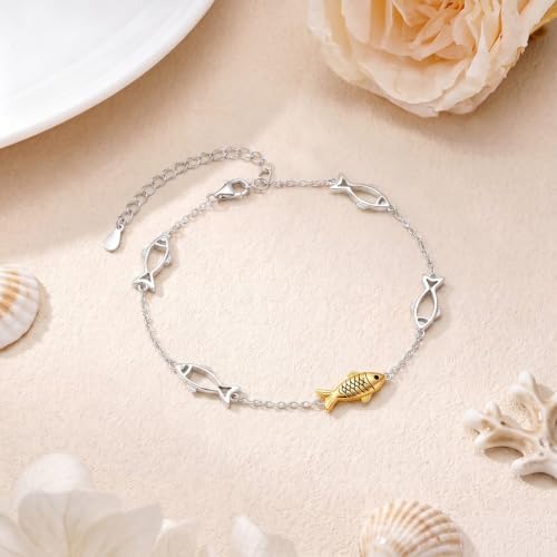 Image of Ladytree Bracelet for Women 925 Sterling Silver Cute Flying Bat /Blue Jay /Turtle /Bunny /Stingary /Octopus Charm Adjustable Bracelet Ocean Jewelry Gifts for Teen Girls Mother Wife Daughter Family