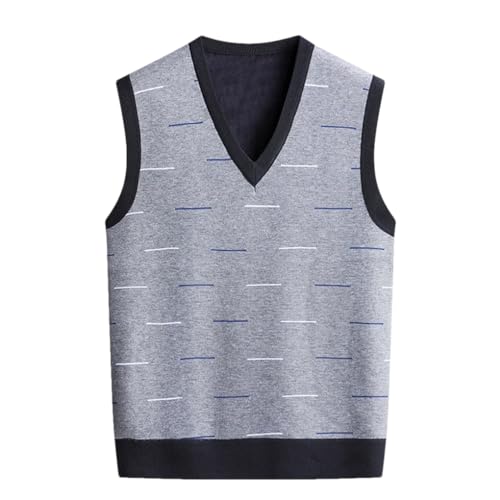 Men'S Fall Winter Sweater Vest Casual Sleeveless Knit Waistcoat V-Neck Cardigans Waistcoat4