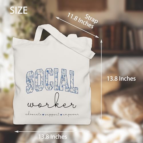 Bolso Tote Estético de Lona para Mujer 12x17 pulg miniatura 4