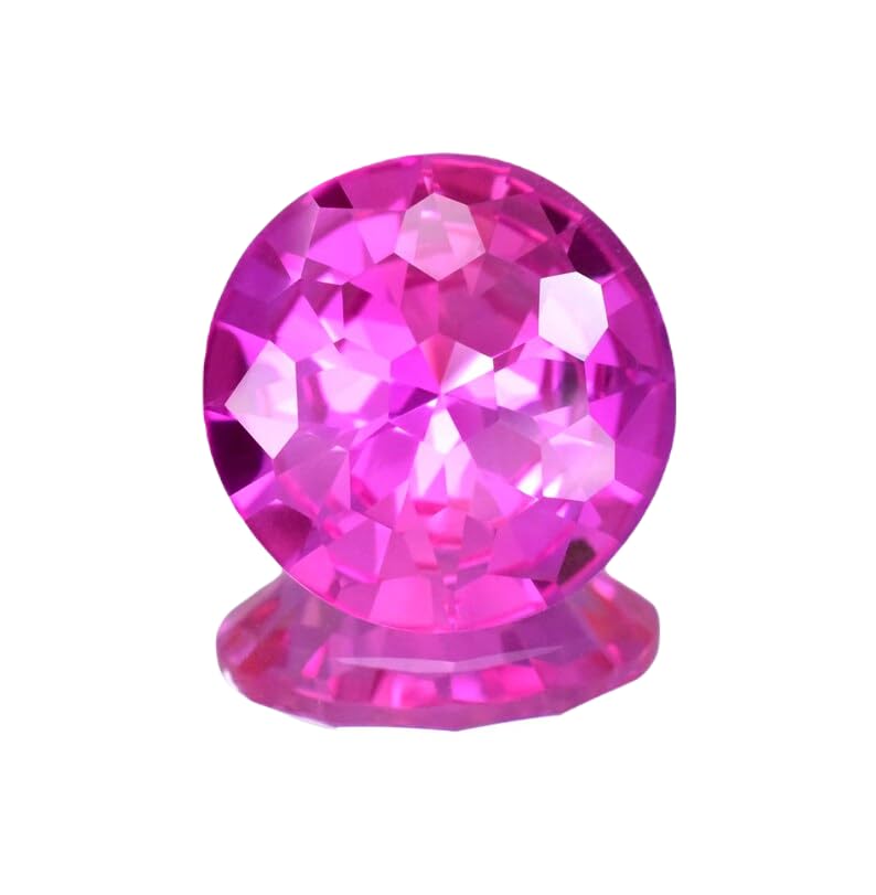 Saphir rose naturel de 23 mm rond à facettes pour création de bijoux uniques