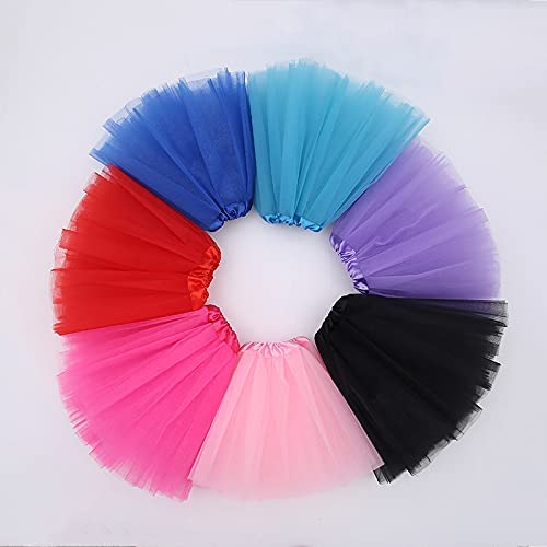 Image of XINXIYAN Tutu for Girls Womens Skirt 5 Layers Mardi Gras Outfit Halloween Costume Dress Party Favor