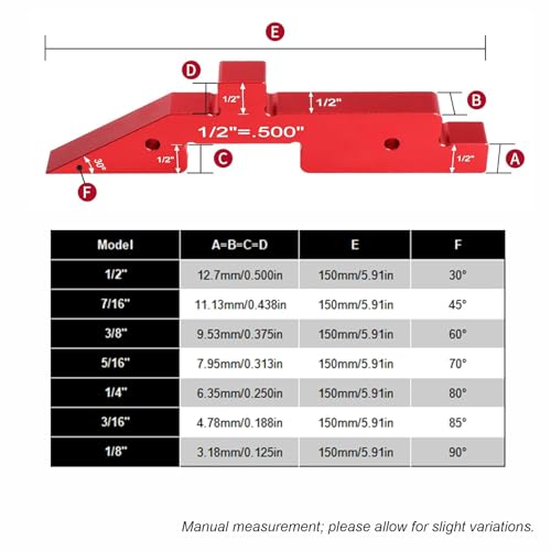 Set de 7 Bloques Medidores para Router de Aluminio miniatura 2
