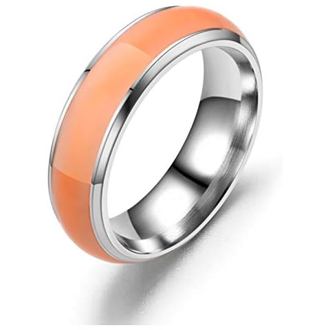 Simple Fashion Unisex Luminous Solid Color Glowing Ring Jewelry Accessory Ring Glowing Cover