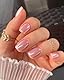 MouyouGlow Press on Nails Kurz,Square Rosa Glaze Einfarbige Fake Nails Kunstnägel mit Nagelkleber,Pink Solid Künstliche Fingernägel