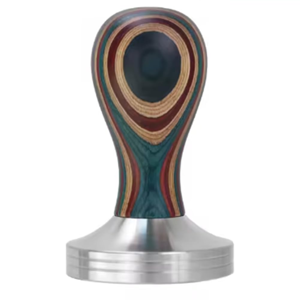 Tuidzljd Tamper for Coffee 58mm Stainless Steel Colorful Wood Tools Maker Accessories