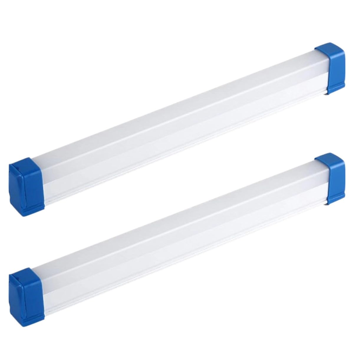 UKCOCO Éclairage LED sous Placard USB Rechargeable Batterie Lithium 1200ma, Lampe D'urgence Étanche et Portable Crochet, Lot de 2 Set de Set de Bleu Cuisine et Bureau