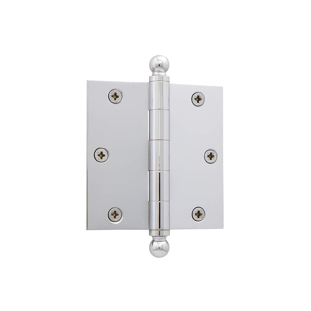 Nostalgic Warehouse Ball-Tip Residential Door Hinge with Square Corners