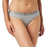 calvin klein slip bikini modellanti donna cotone elasticizzato, grigio (grey heather), l