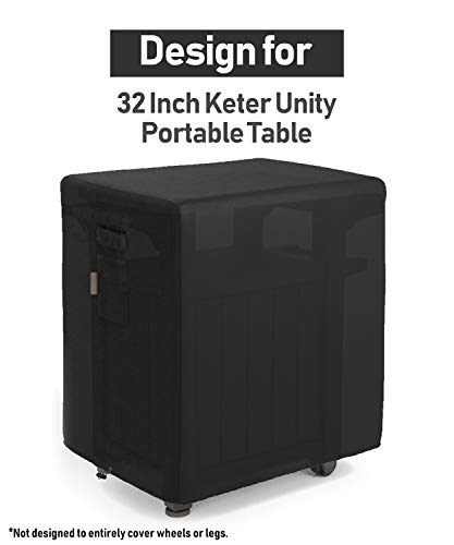 MR. COVER Grill Cart Cover for 32 Inch Keter Unity Portable Outdoor Table, Heavy Duty Waterproof Fabric, Rip-Stop and Weather-Resistant