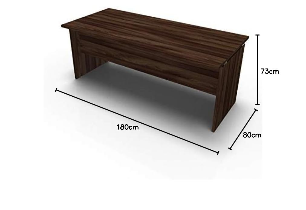 Scrivania Ufficio One Living 180x80x73 Cm - Tavolo PC Made In Italy Noce Chiaro - Foto 8