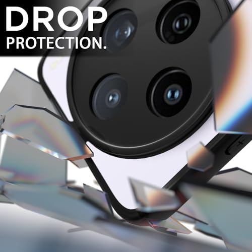Image of Amazon Basics Back Cover for Vivo X200T 5G Compatible with Mag-Safe | Shockproof Design | Hard Transparent Back Case (Black Mag-Safe)