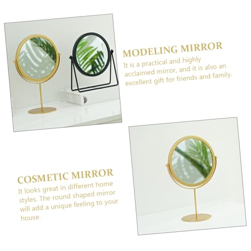 Miroir de maquillage de bureau rond à surface et base antidérapante - 5