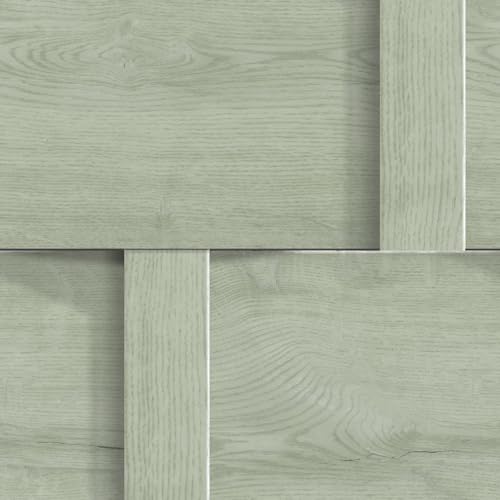 World of Wallpaper Harrow Weave Wood Panel Wallpaper - Modern Wallpaper for Living Room Bedroom Fireplace - Decorative Luxury Wall Paper with Woven Effect Pattern & 3D Effect (Sage Green) 3106