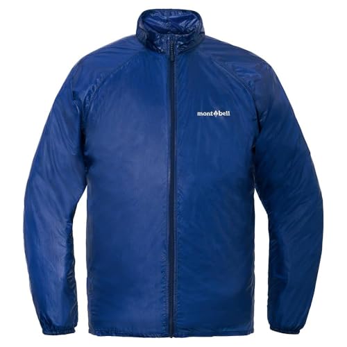 モンベル 国内正規品 EXライト ウインド ジャケット Men's ブルー (BL) 換気口で蒸れを輩出 ランニング・トレッキング用 1103286 収納用・トラベル用圧縮袋セット (L)