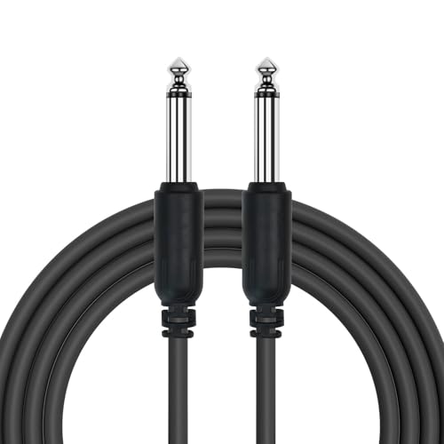 Premium 6.35 mm Mono Jack 1/4 Pulgadas Cable Resistente a Interferencias,Macho con Carcasa de aleación...