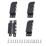 Magnetic Reed Switch Surface Mount Door Window Alarm,MC-31B NC/NO Black Contact Sensor, for Home Security and Burglar Alarm Systems,Magneti Door Switch 4Sets