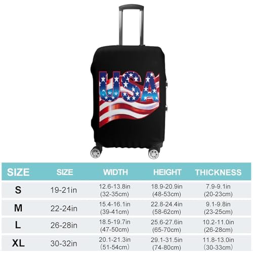 Usa Flag Luggage Cover Suitcase Cover Protector Anti-scratch Travel Suitcase Wrap for Unisex L2