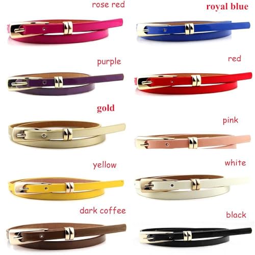 Women Skinny Waist Straps, Thin PU Leather Belt, Adjustable Thin Waistband Belt Waist Belt for Jeans Pants Dresses2
