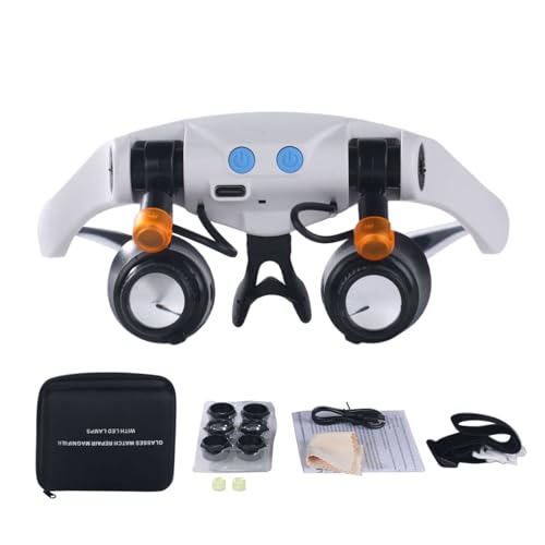 Lunettes loupes rechargeables LED à grossissement multiple pour réparation de précision