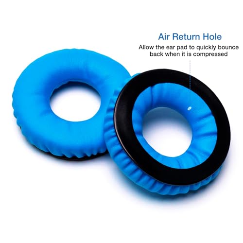 Image of Rainbow Color Ear Pads Headband Cushion Kits Compatible with Sennheiser HD25 HD250BT HD25-ll HD25S Il HMD25 Headphone Foam Covers (Blue Sets)