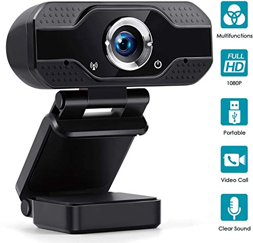 HD 1080P Webcam with Built-in Microphone,Auto Focus USB Streaming PC Computer Web Camera