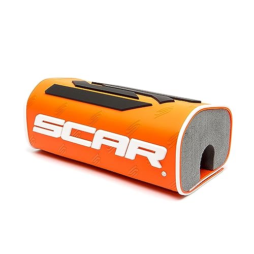 SCAR Mousse de Guidon 28 3D sans barre Moto Cross Quad Dirt Bike Enduro Supermotard - Orange fluo