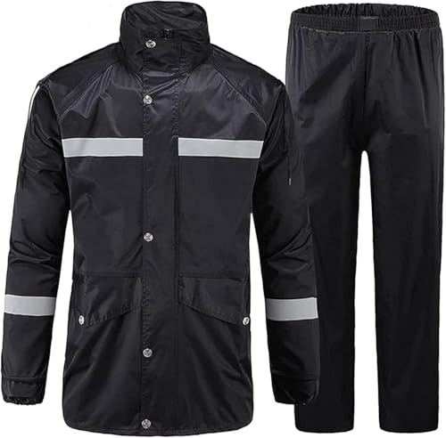 WXF86djl Impermeable de Trabajo Chubasqueros Reflectantes y Transpirables for Bicicleta for Hombres y Mujeres con Bolsillos Grandes, adecuados for el Trabajo y la Pesca(XL)