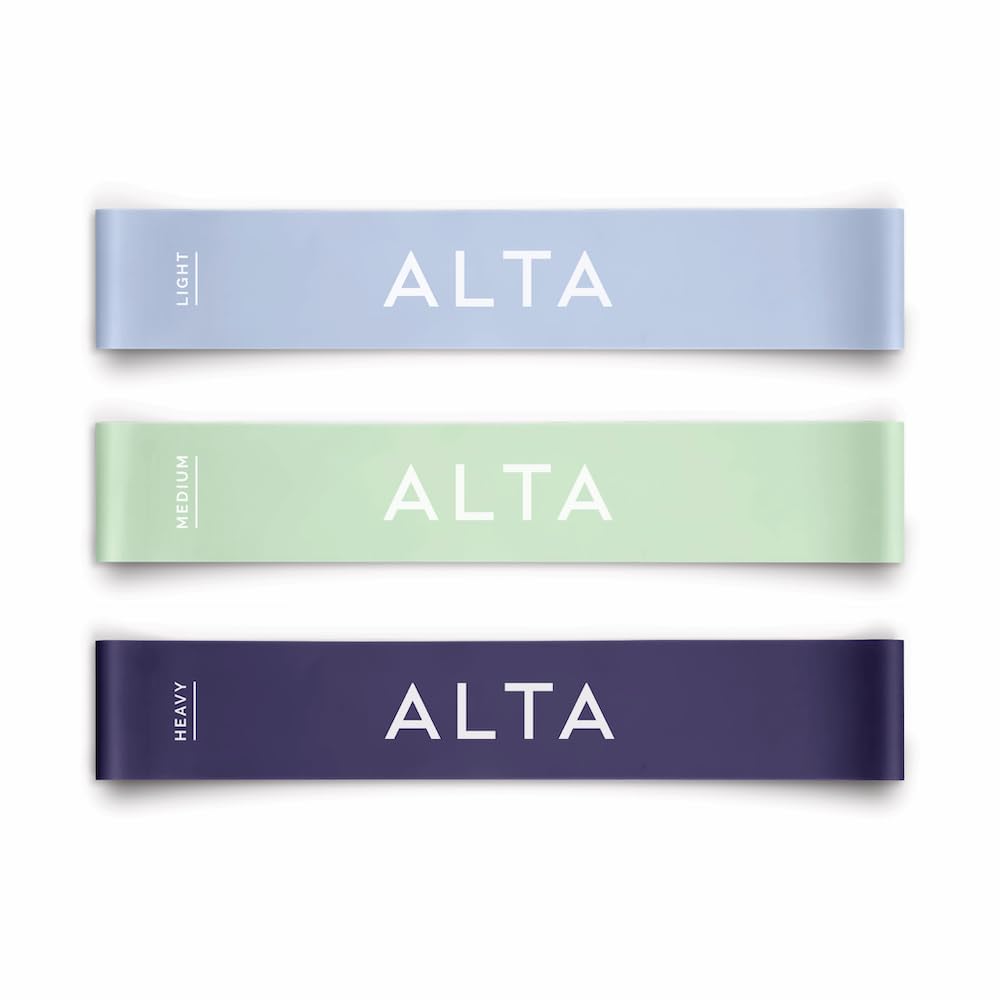 ALTAMini Loop Bands for Exercise - Premium Durable Latex - Small Resistance Bands for Women, Booty Bands for Working Out, Leg Stretch Loops for Physical Therapy, Pilates Exercise Mini Bands Set