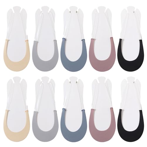 KASFDBMO Invisible Para Mujeres No Muestra Calcetines Con Eslings De 5 Pares Toppers Medio Dedo Corte Bajo Zapatos Vestir En Tacón Toppers Mitad Femenina Sin Show Bucle Liners Mulas