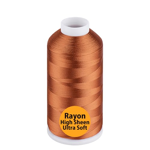 Image of Simthread Rayon Embroidery Thread 5500 Yards, 40wt 100% Rayon Viscose for Commercial and Domestic Machines - Rust 1021