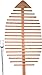 dobar® 58211e Design Rankhilfe Blattform "Fagus" | Rankgitter Massivholz | XXL-Rankgerüst | Dekorativer Sichtschutz | Rankgerüst Kletterpflanzen | Ranknetz Balkon/Terrasse | 84 x 6,5 x 160 cm | Natur
