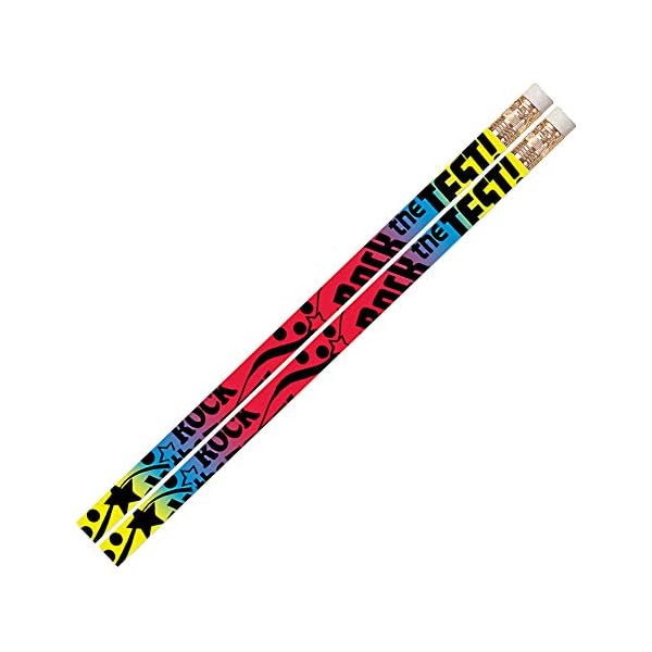 Musgrave Pencil Company Rock The Test Motivational Pencil, Pack of 12,Multi
