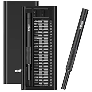MOVMAO Precision Screwdriver Set, 26 in 1 Tool Set, Screwdriver, S2 Material, Multi-Functional Tool Kit, Special Screwdriver, Magnetic, iPhone PS4, Mac, Glasses, Watch, Disassembly Tool, Black