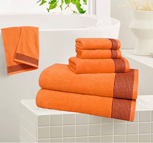 Belizzi Home 70665 100% Cotton Ultra Soft 6 Pack Towel Set, Contains 2 Bath Towels 28X55 Inchs thumb #3