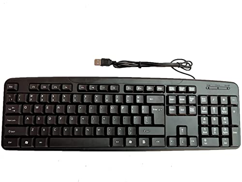 Image of Anjo USB Keyboard Wired with 104 UV Coated Anti Noise Keys, Rupee Key, Spill Proof