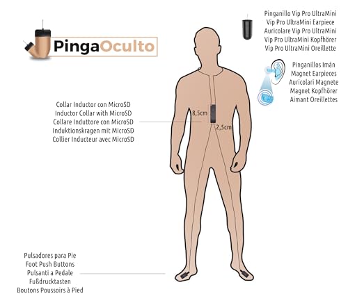 PingaOculto Spy Earpiece Wireless Earphones Invisible Hidden Mini Headset Exam MP3 for Recordings with Footswitches - Image 3
