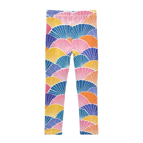 KLL Hand Drawn Cute Japanese Fans Toddler Girl Leggings Comfortable Full Length Athleisure Pants Exercise2