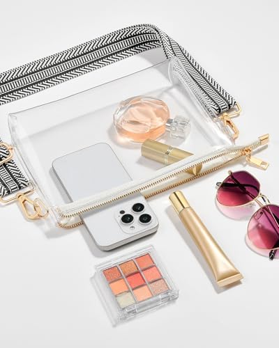 Image of Clear Purse for Women - Stadium Approved Crossbody Bag, Small Stadium Bag for Concerts & Sports Events