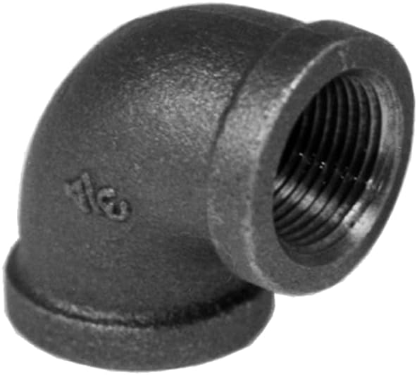 2-1/2 BLACK 90 ELBOW, Black Iron Malleable Pipe Fittings, Steel For Heating Industrial Residential Commerical Plumbing