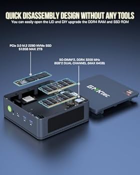 Amazon.com: GMKtec Mini PC AMD Ryzen 7 5825U (Turbo 4.5GHz) Dual