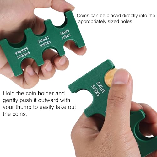 2 piezas organizador para monedas yen japonés plástico miniatura 5