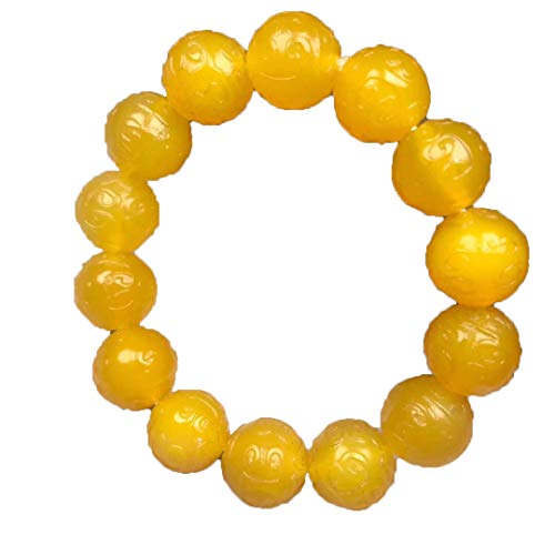 ZHIBO Bracelet Ruyi en agate jaune naturelle Cover