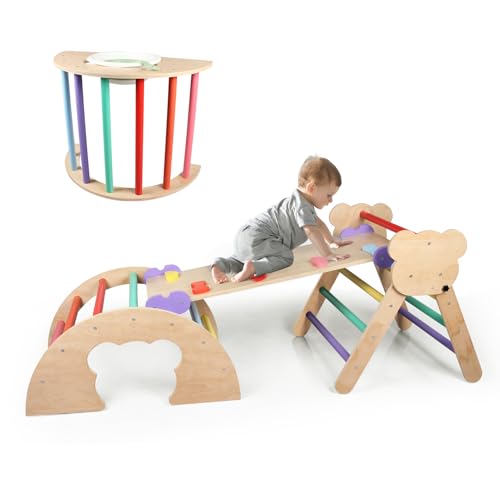 BommJokker Klettergerüst Indoor, Kletterdreieck, Kletterbogen,...